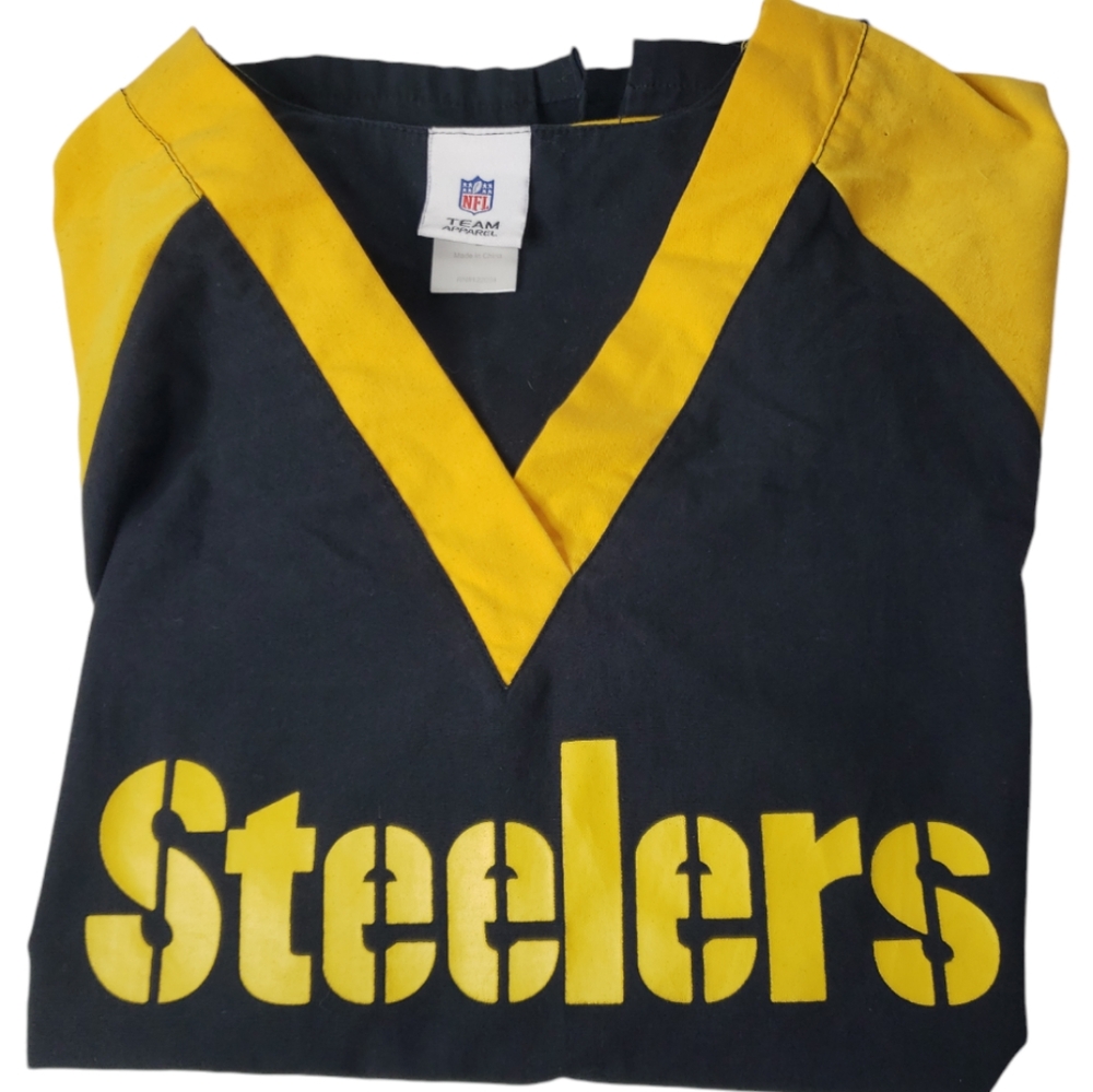NFL Official Licenced Pittsburg Steelers ScrubTop Style Unisex Fan Short Sleeve